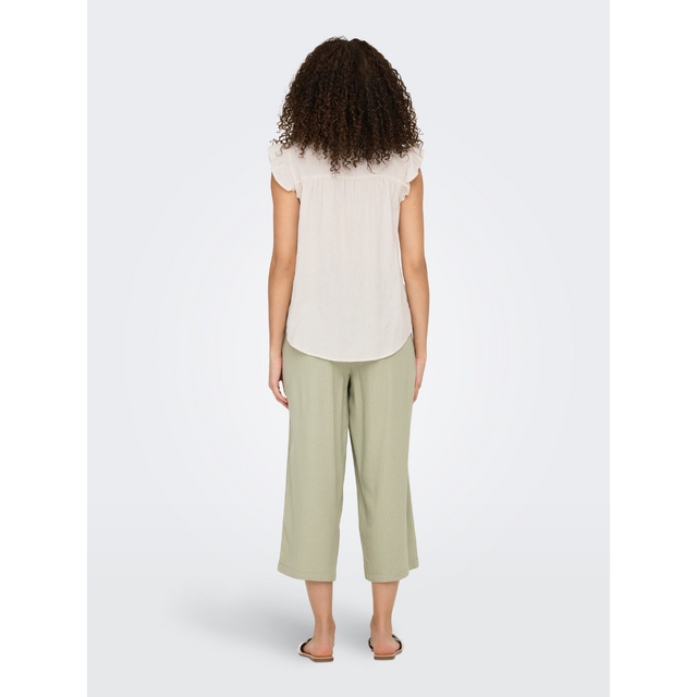 JDY Say S/L Linen Frill Top Woven