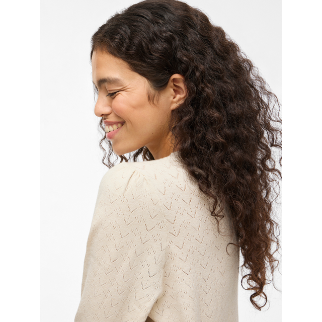 VILA – Emi – Strickoberteil mit Rundhalsausschnitt