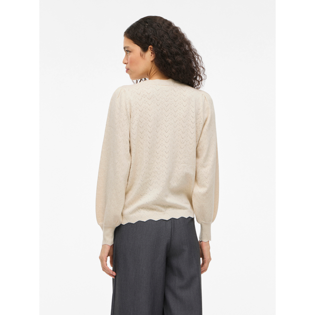 VILA – Emi – Strickoberteil mit Rundhalsausschnitt