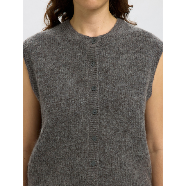 Selected Women Lulu SL Button O-Neck Vest