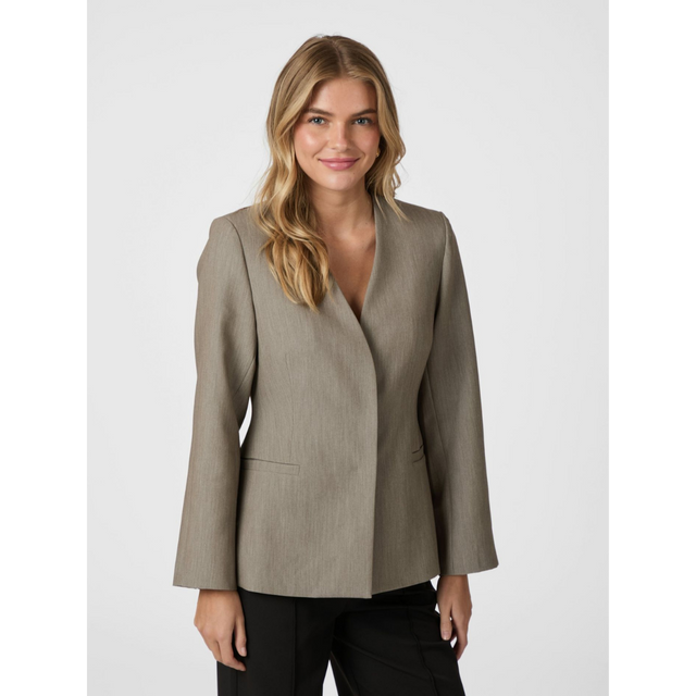 Neo Noir Frills Fitted Blazer