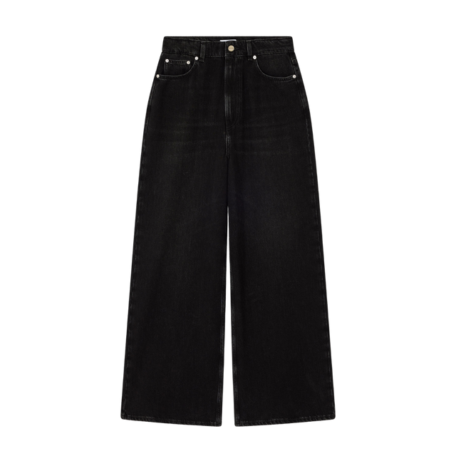 Ganni – Weiche, steife Baggy-Jeans aus Denim