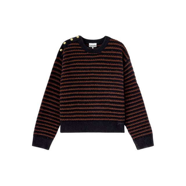 Ganni Soft Cotton Wool Mix Crewneck