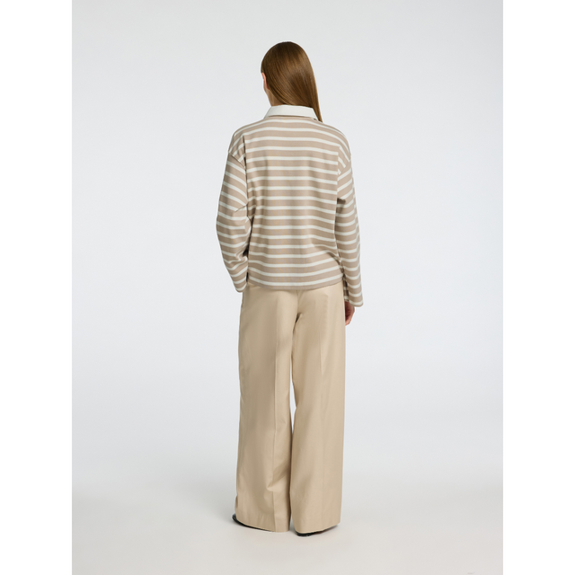 Selected Femme Wada LS Stripe Collar Top