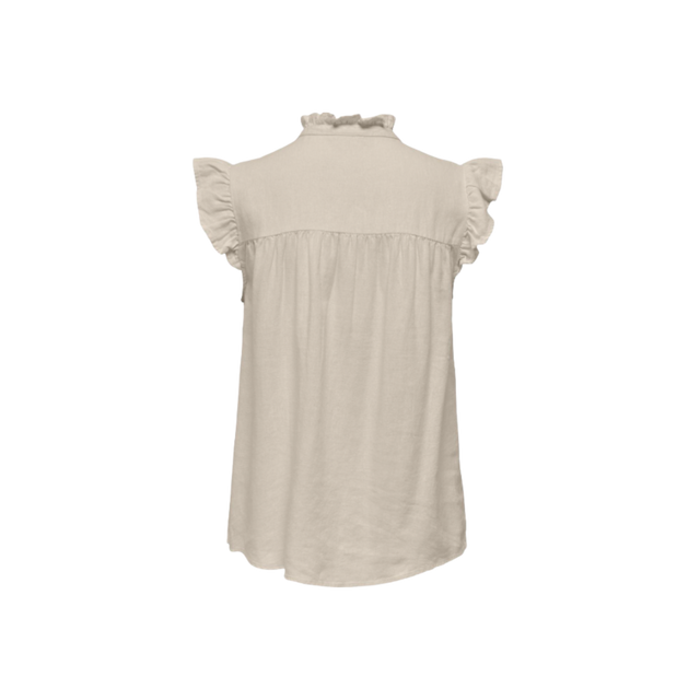 JDY Say S/L Linen Frill Top Woven