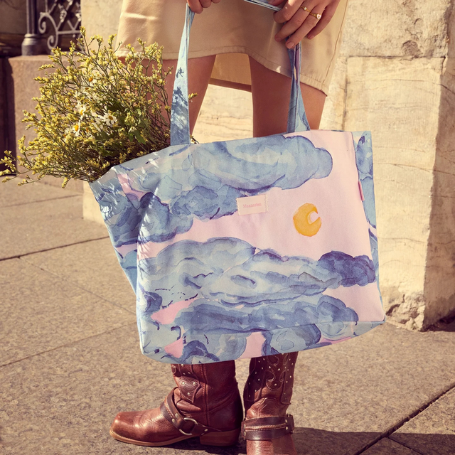 Maanesten Big Canvas Totebag Moonshine Rose