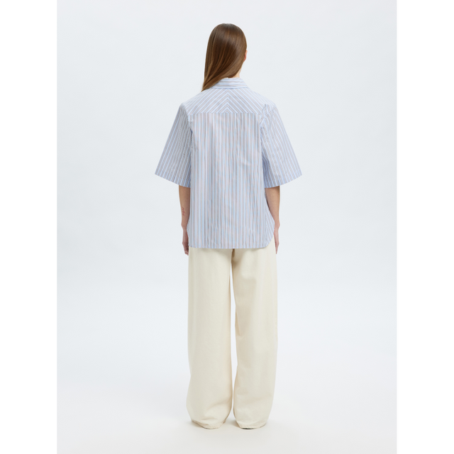 Selected Femme Ellen 2/4 Striped Boxy Shirt B