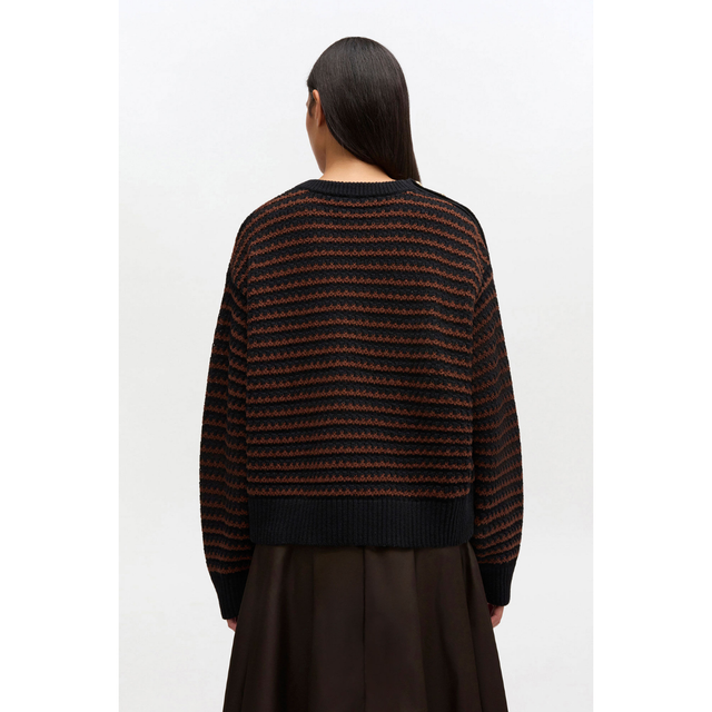 Ganni Rundhalsausschnitt aus weichem Baumwoll-Woll-Mix