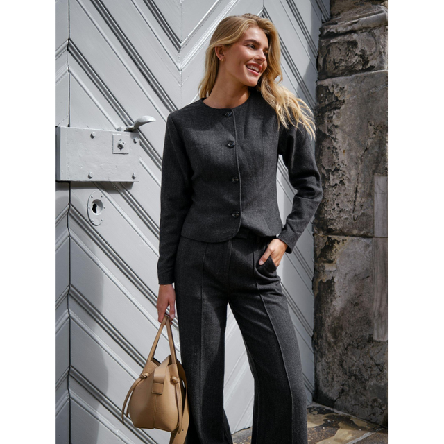 Neo Noir Amanda Herringbone Jacket