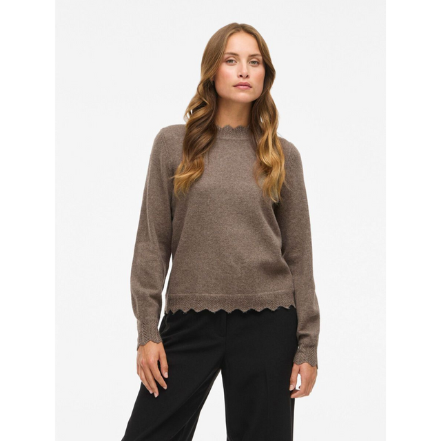 VILA Nikolina O-Neck L/S Knit Top