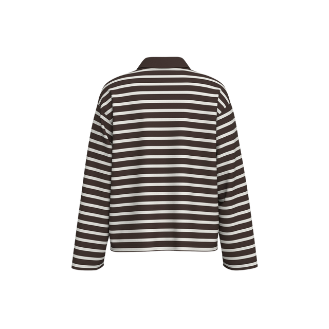 Selected Femme Wada LS Stripe Collar Top