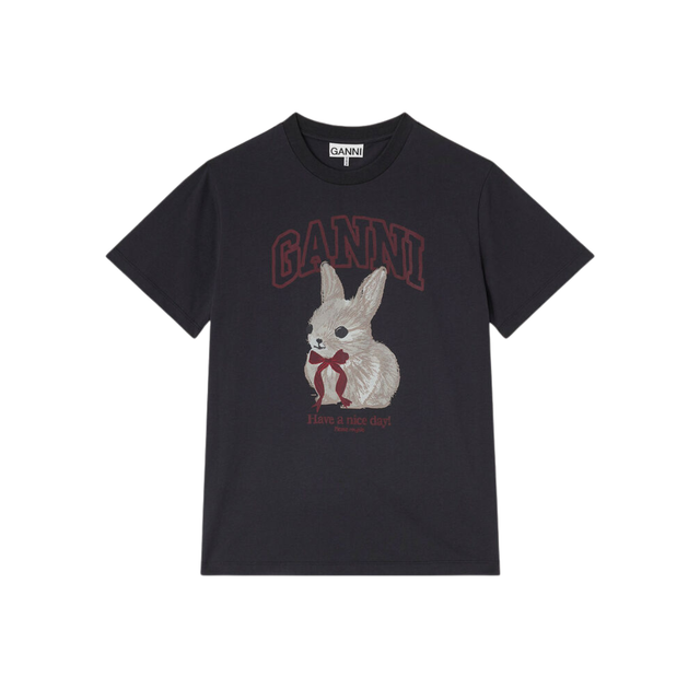 Ganni Basic Cotton Jersey T-shirt