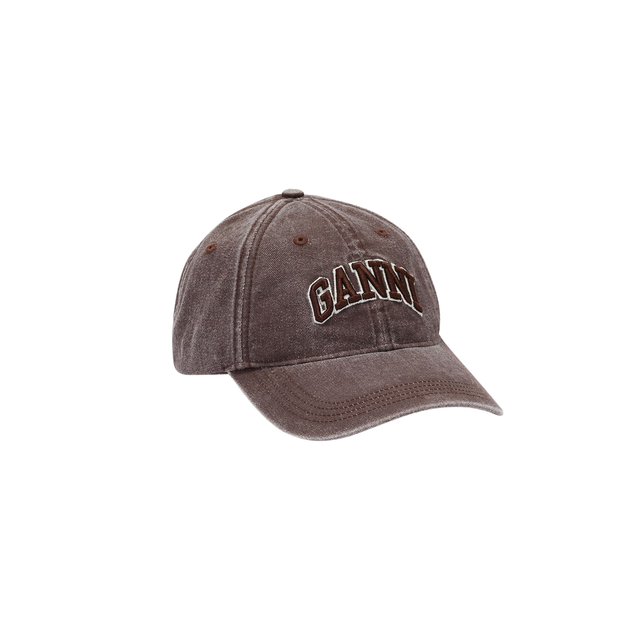 Ganni Washed Cotton Canvas Cap