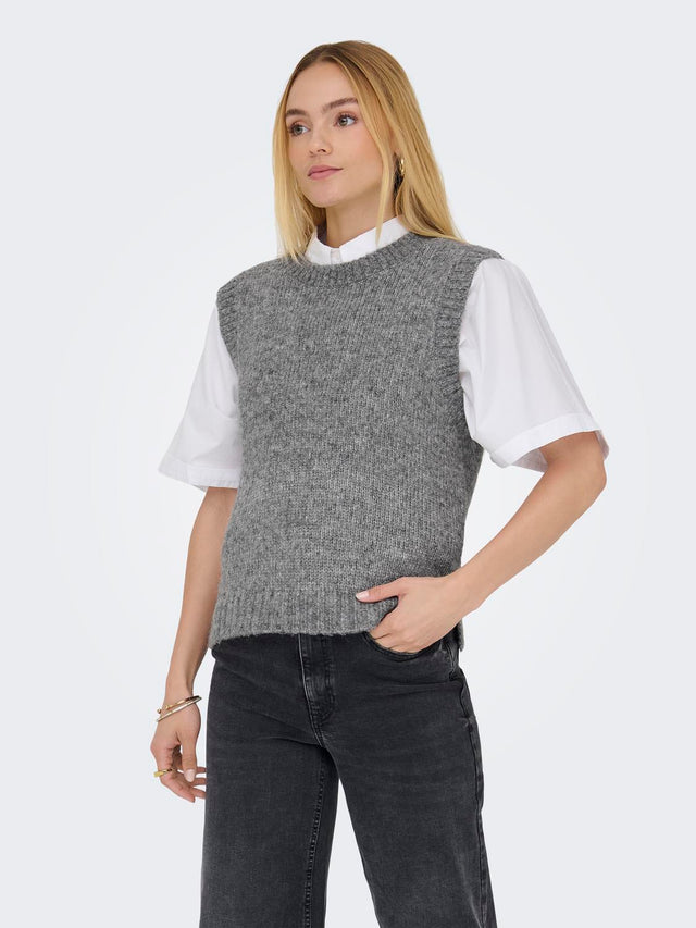 JDY Malone S/L O-neck Vest Knit