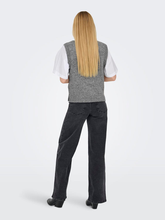 JDY Malone S/L O-neck Vest Knit