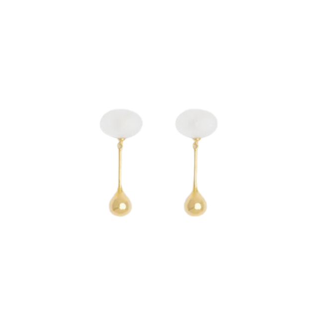Datura Drop Earrings fra Ragbag - guld