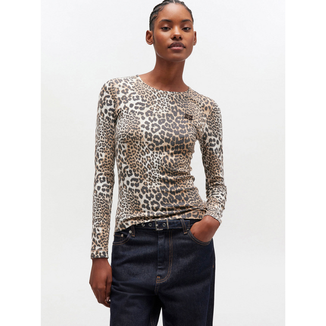 Ganni leo langærmet t-shirt