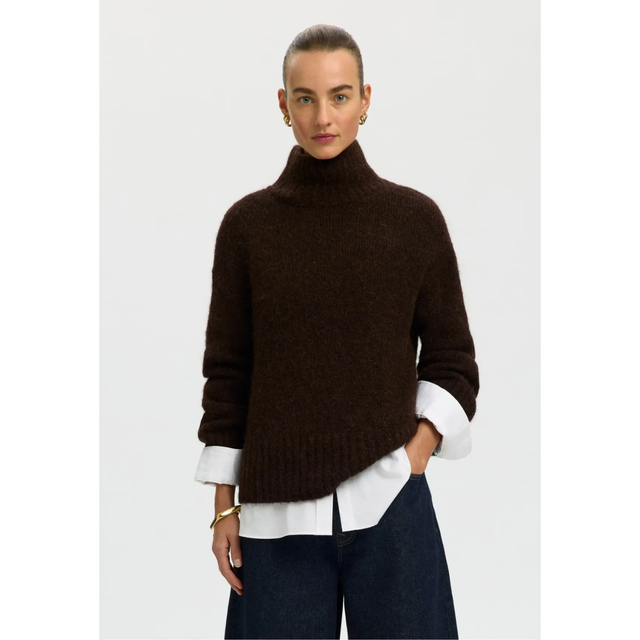 Selected Gabriella LS Knit High Neck Noos