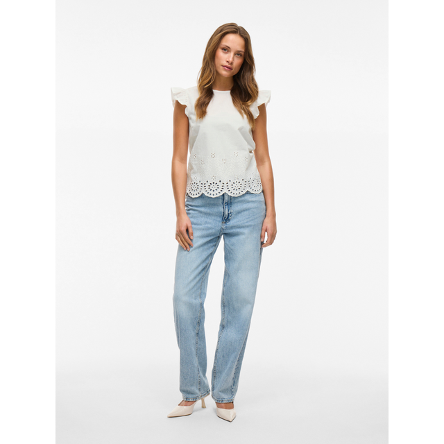 VILA Vihortensa O-Neck Frill Top