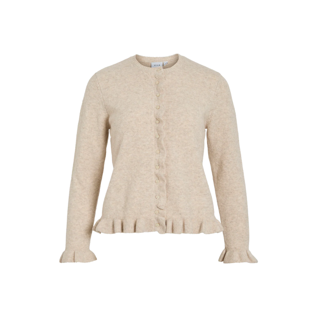 VILA Vijacia O-Neck L/S Frill Knit