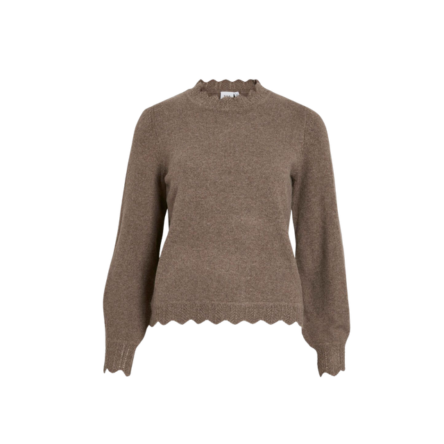 VILA Nikolina O-Neck L/S Knit Top