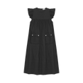 Ganni Stretch Cotton Frill Sleeve Dress