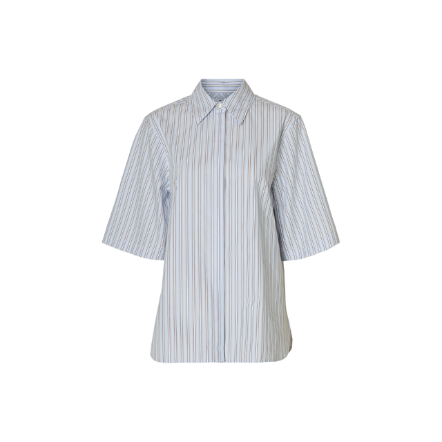 Selected Femme Ellen 2/4 Striped Boxy Shirt B