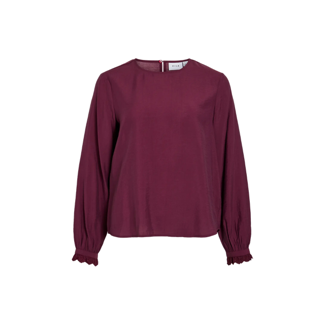 VILA Malima L/S Frill Top