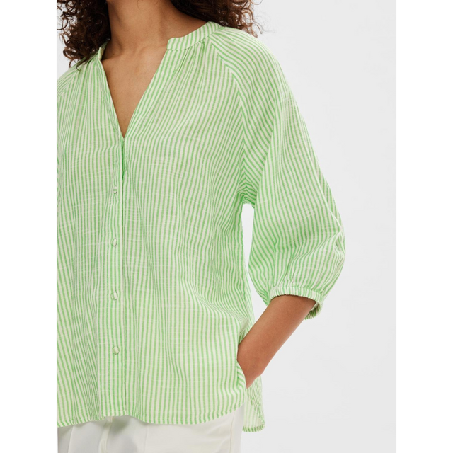 selected femme SLFAlberta 3/4 Stripe Shirt NOOS