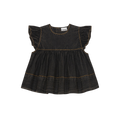 Ganni Garment Dyed Cotton Frill Sleeve