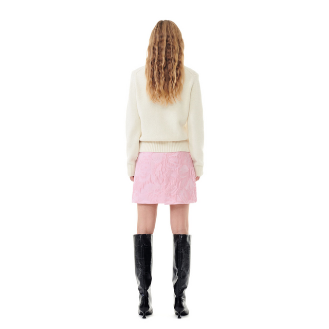Ganni Textured Cloqué Mini Skirt