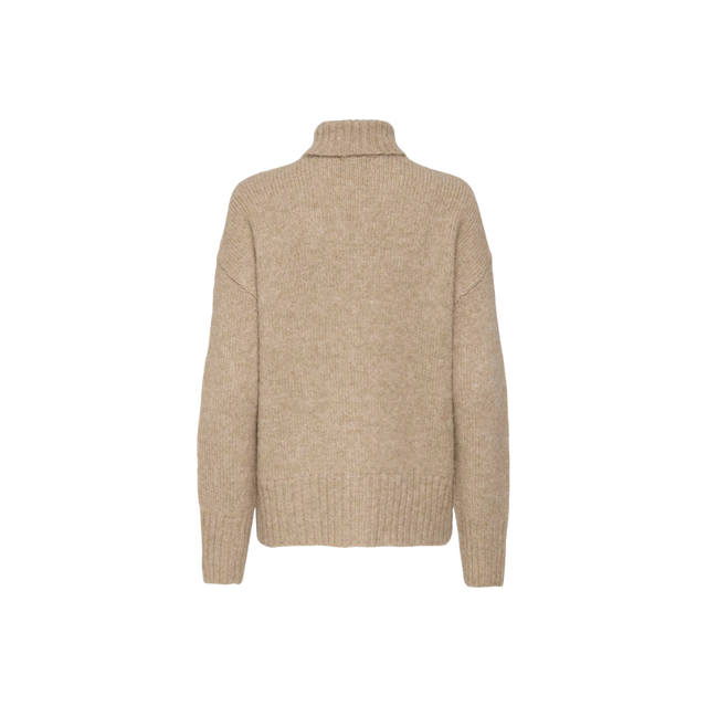 Greige Malone sweater med rullekrave fra JDY - bagside