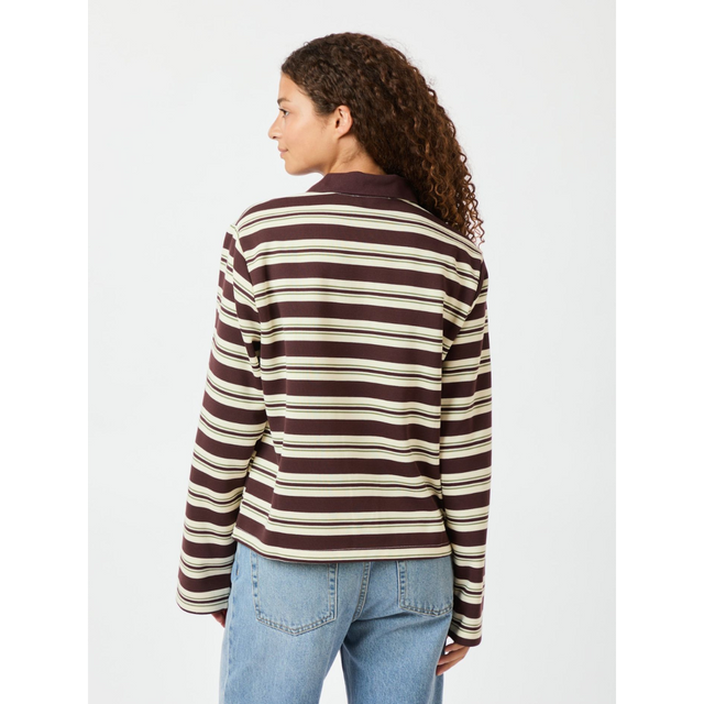 Neo Noir Mala Stripe Polo Blouse