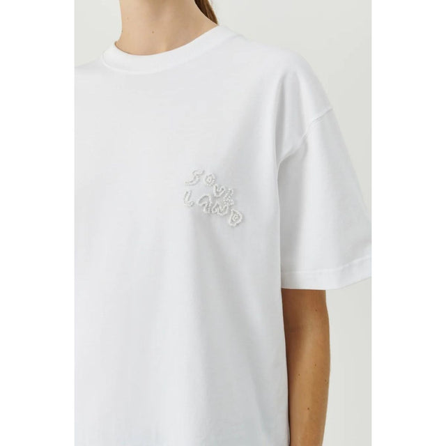 Soulland Kai T-shirt Beaded Logo - Prinsesse2ben
