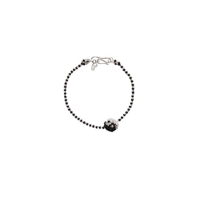 Pura Utz Armbånd Striped Black Yin Yang Bracelet - Prinsesse2ben