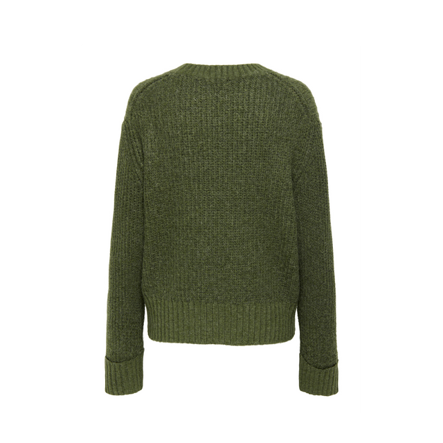 JDY JDYSILJA L/S O-AUSSCHNITT-KURZER PULLOVER