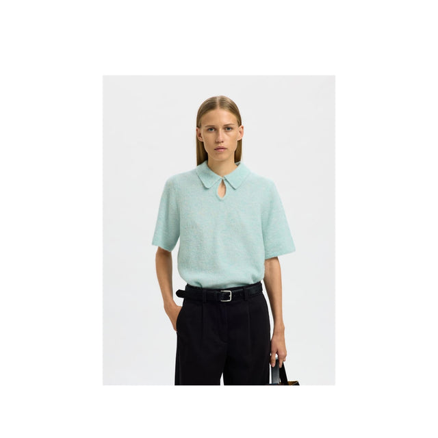 Selected Women-Sia Ras 2/4 Knit Key Hole Coll