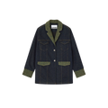 Ganni Melange Twill Denim Oversized