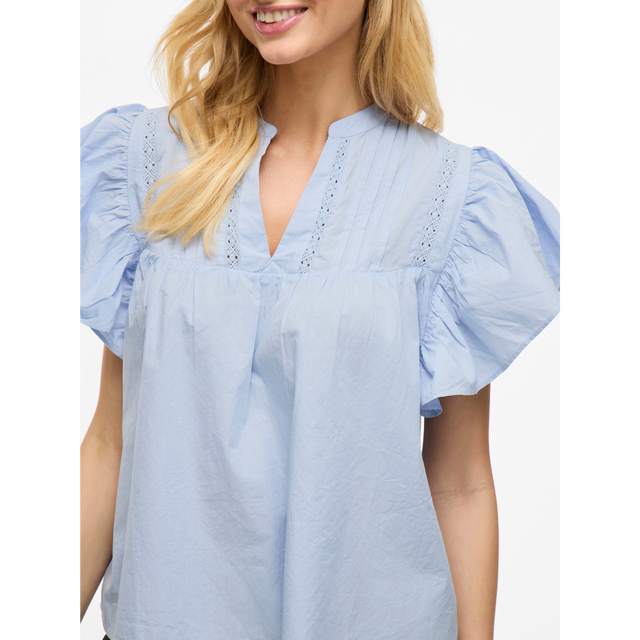 VILA Laurel S/S V-Neck Top/Ka