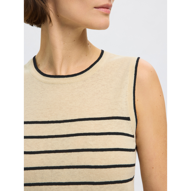 Selected Femme Esther Contrast Knit Top