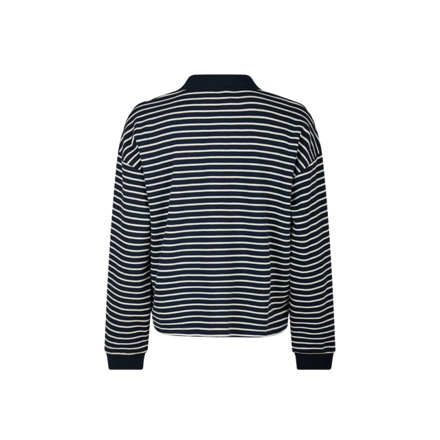 Neo Noir Sara Stripe Polo Blouse