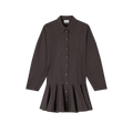 Ganni Stretch Cotton Buttoned Mini Dress