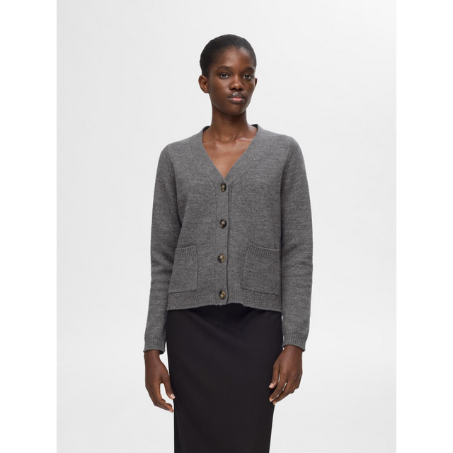 Selected Femme Ana LS Knit Wool Cardigan