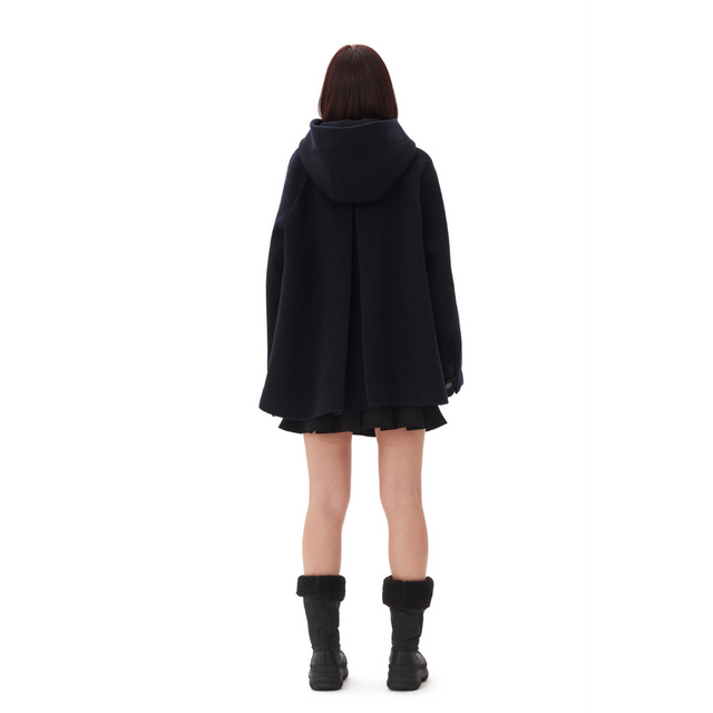 Ganni Boiled Wool Midi Jacket