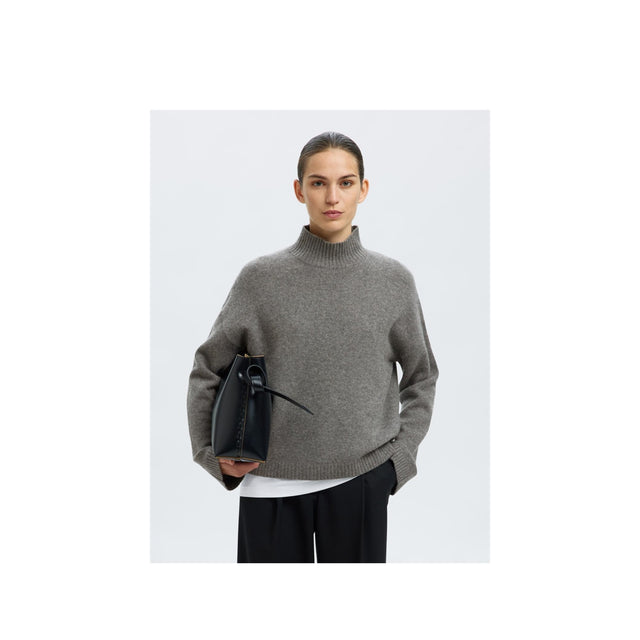 Selected Damen Cille Kaschmirmischung mit hohem Kragen