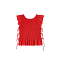 Ganni Stretch Cotton Angel Sleeve Smock Top