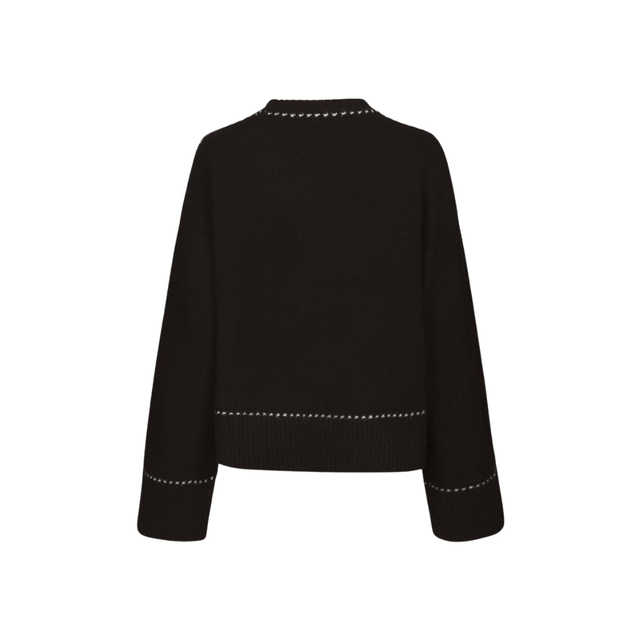 Neo Noir Roeme Knit Stitch Blouse