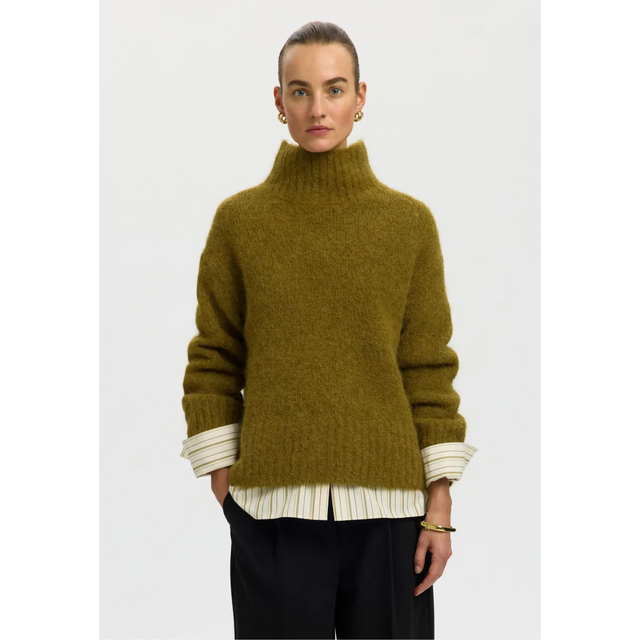 Selected Gabriella LS Knit High Neck Noos