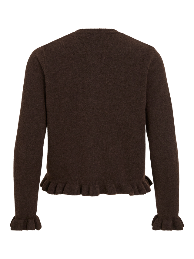 VILA Vijacia O-Neck L/S Frill Knit