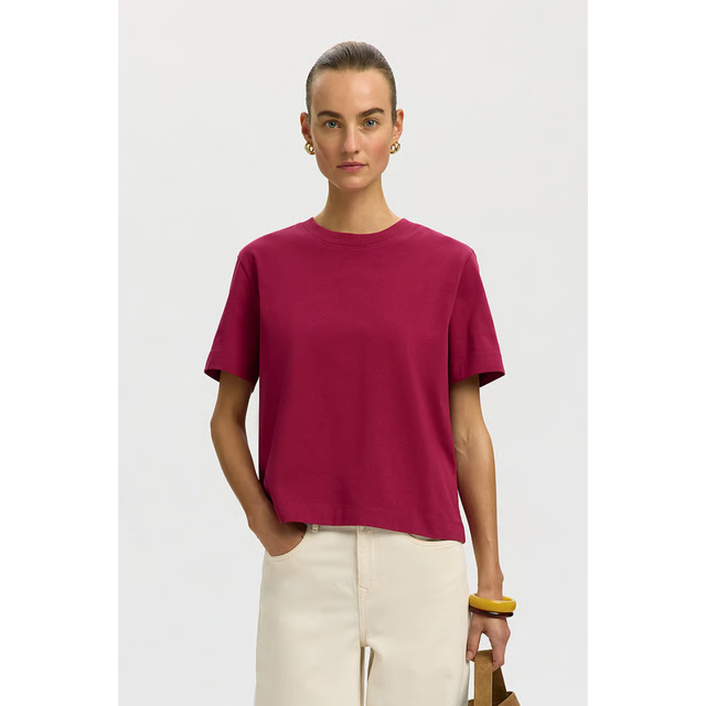 Selected Women T-shirt Essential SS Boxy Tee Noos